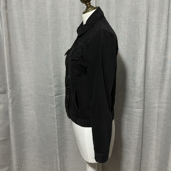 Abercrombie & Fitch-Classic Denim Jacket-Sz S-Black-Cotton Blend-EUC - Picture 8 of 16